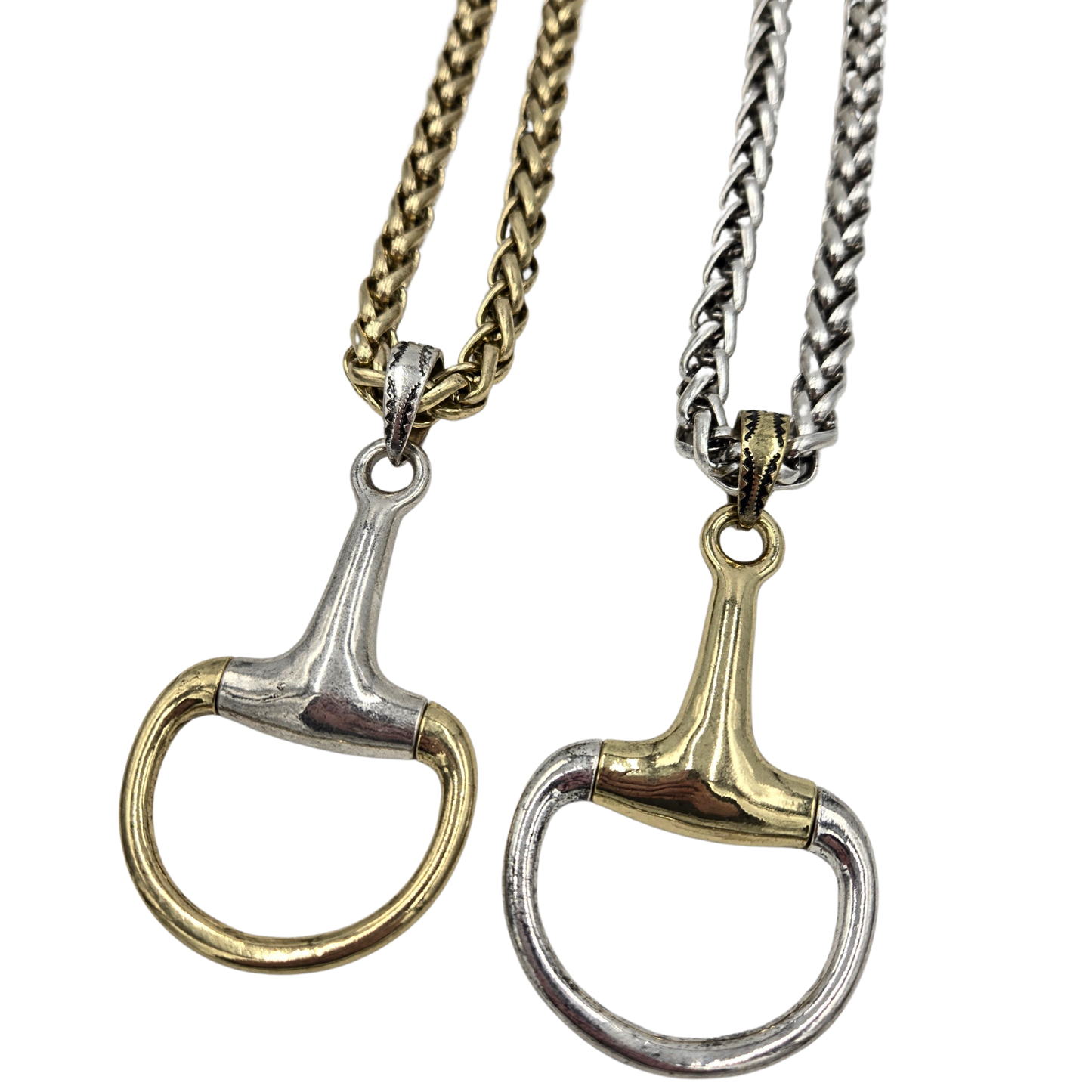 Two Tone Horse Bit Necklace (2 colors)