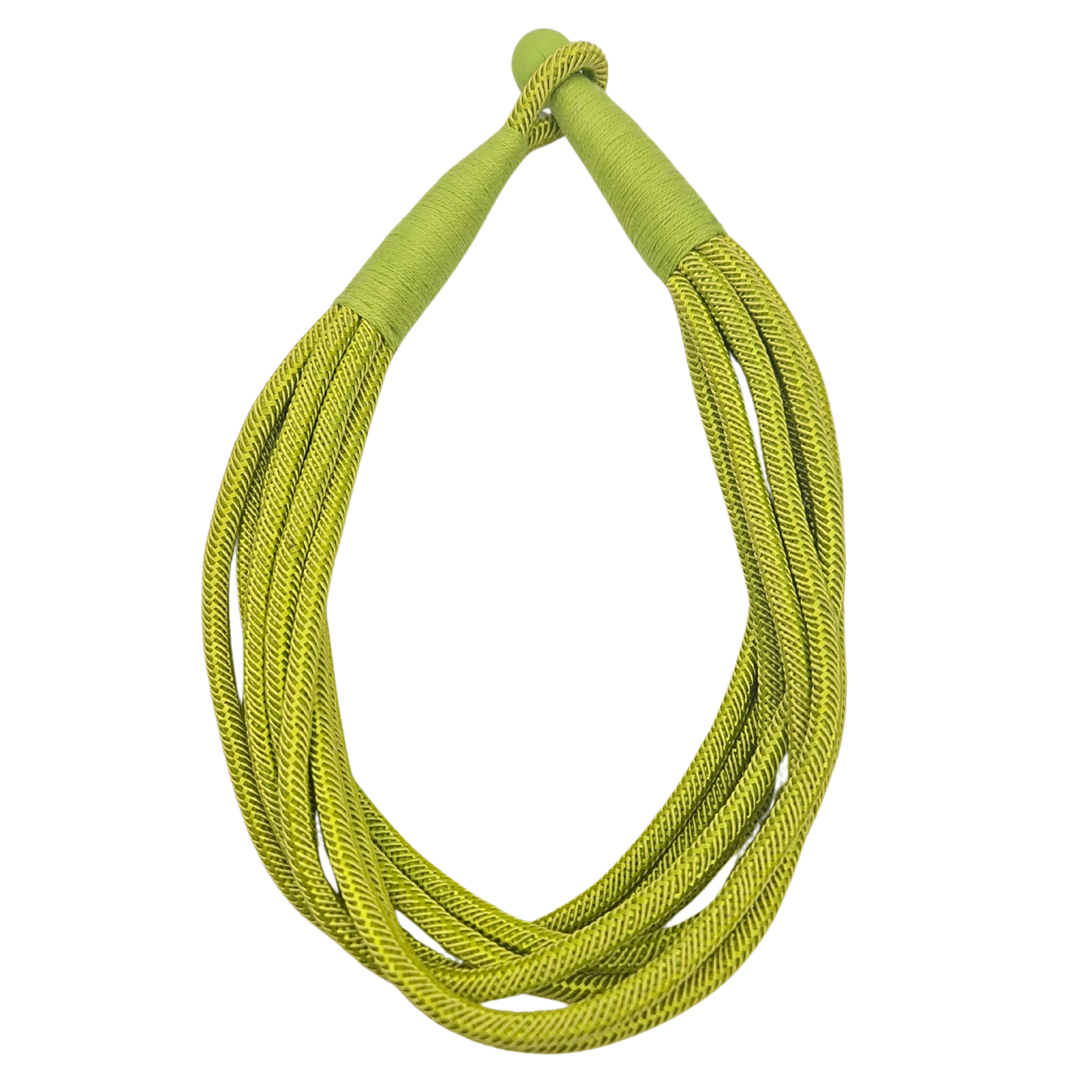 Lime Green Nautical Rope Necklace