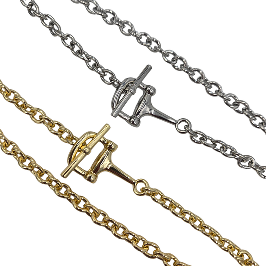 WP- Snaffle Bit Toggle Necklace (2 colors)