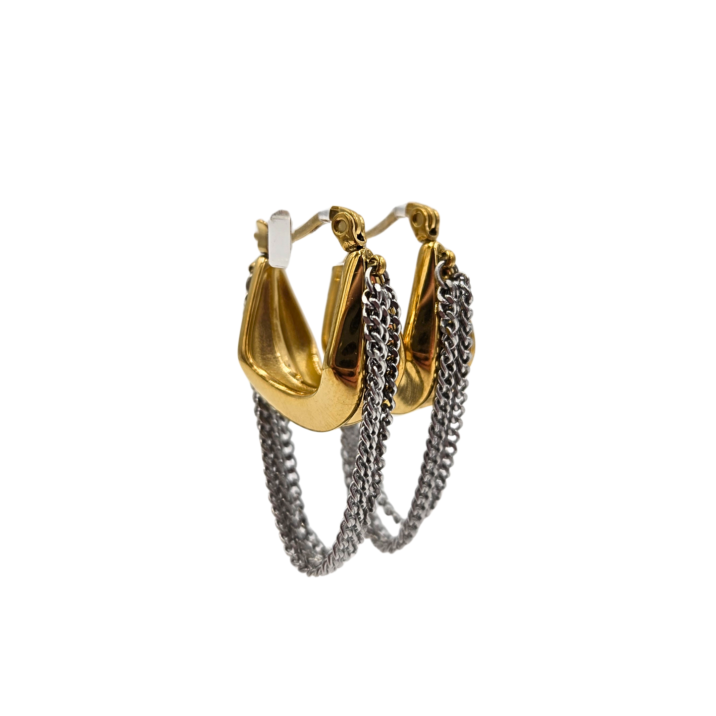 Lauren Kenzie - Two Tone Court Chain Earrings