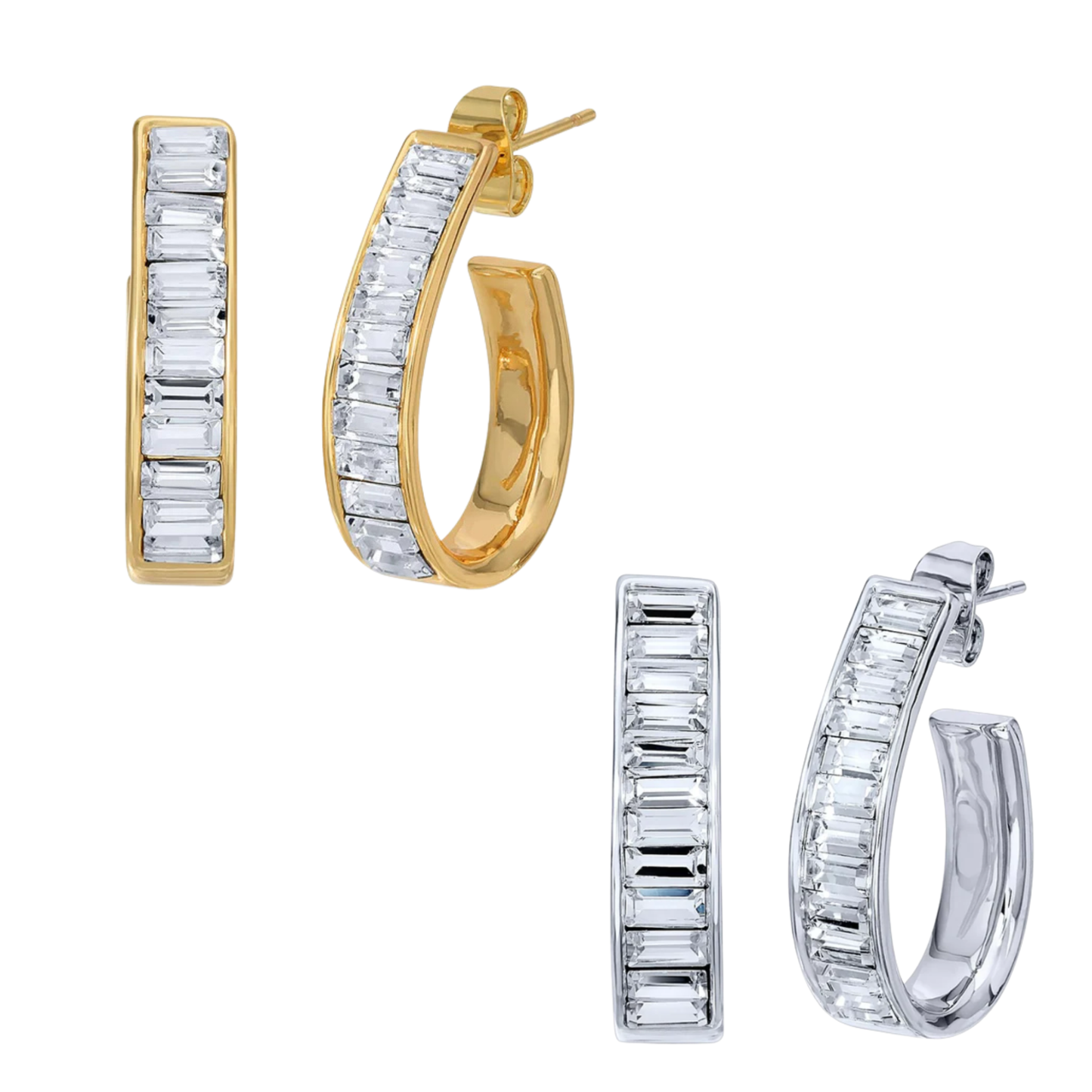 KARLI BUXTON - Mini Baguette Hoop (2 Colors)
