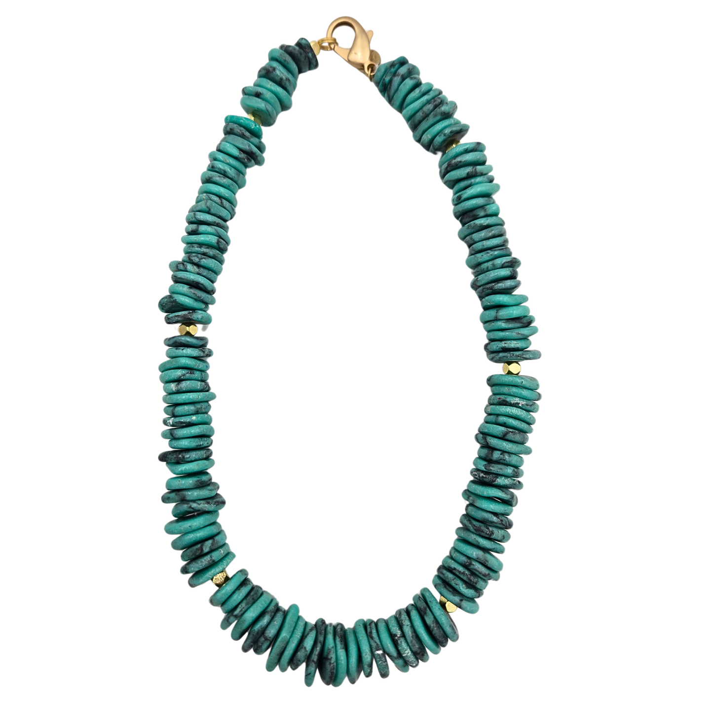 KARLI BUXTON - 18" Green Magnesite Statement Necklace