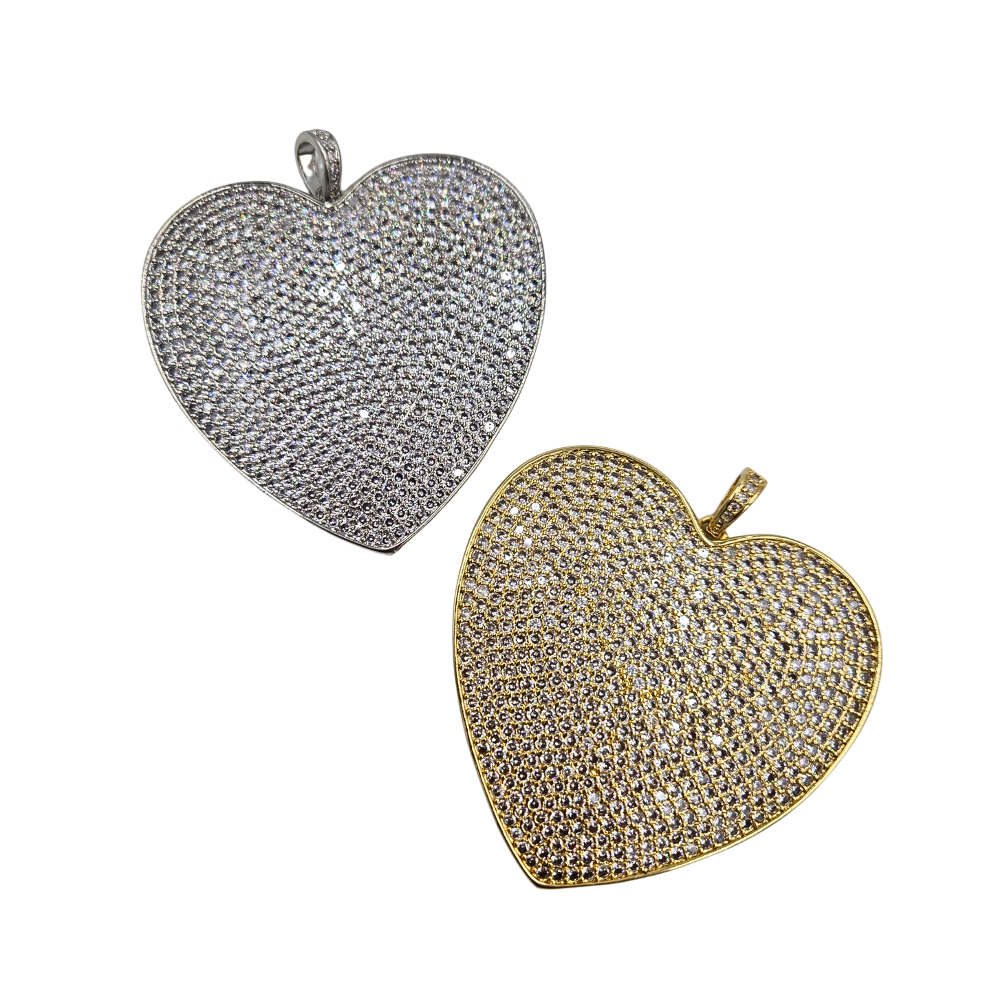 KARLI BUXTON - Large Pave Heart Pendant (2 colors)
