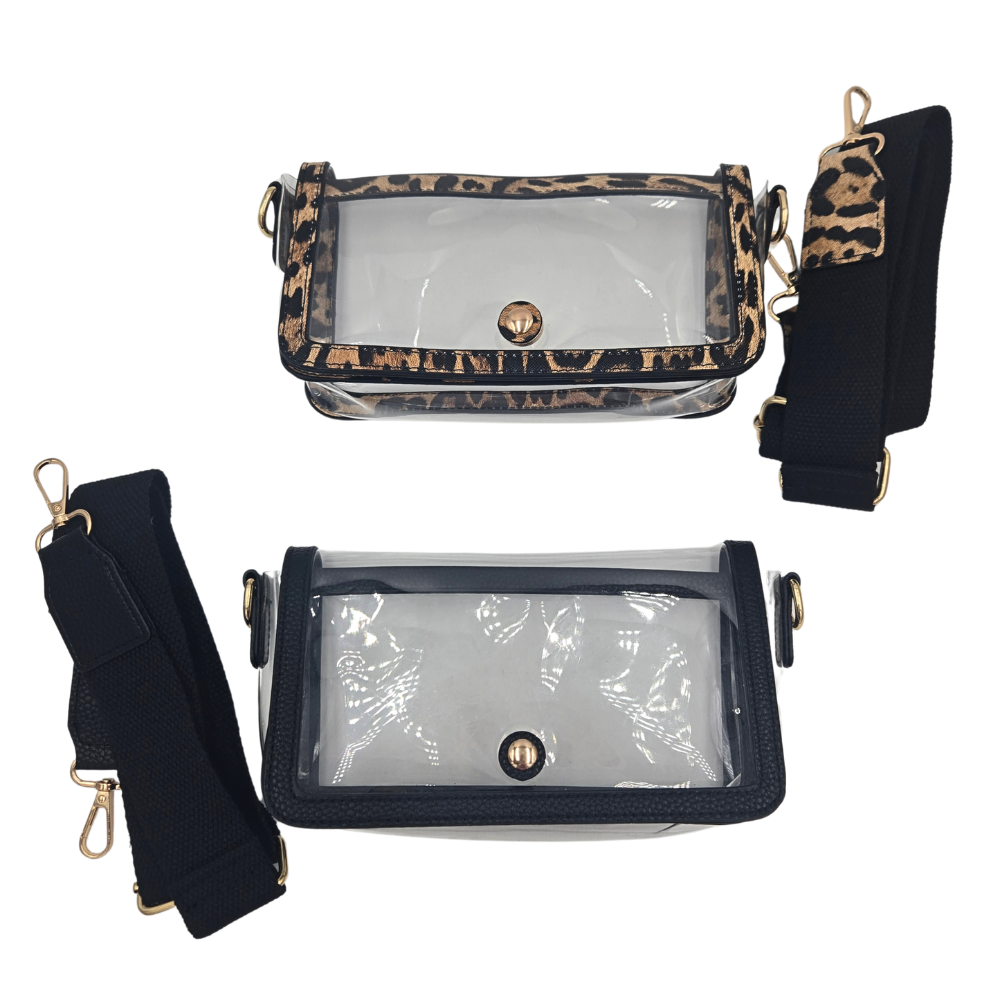 Clear Fold-Over Stadium Clutch (2 colors)