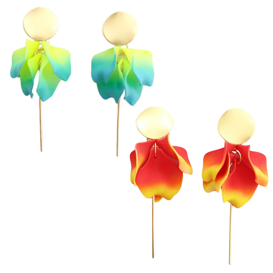 Gradation Flower Dangle Earring (2 Colors)