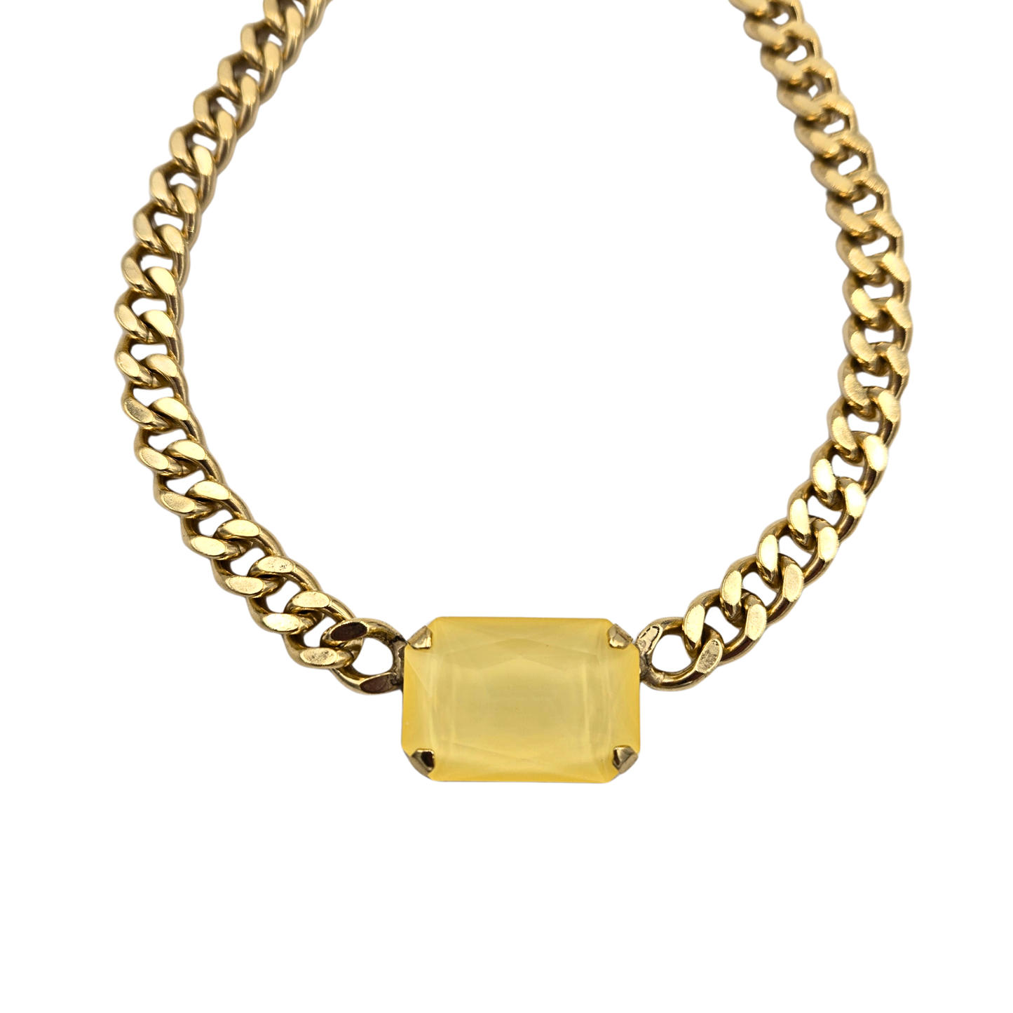 TOVA - The Darcy Necklace in Antique Gold Ultra Canary