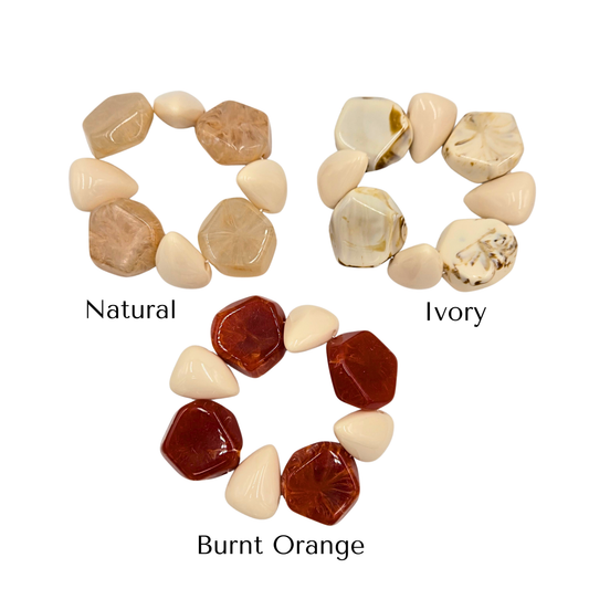 Chunky Marble Bead Statement Bracelet (3 colors)