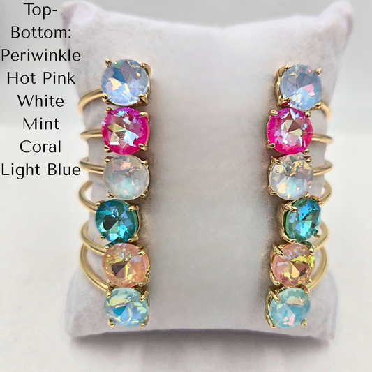 Pastel Round Jewel Bangle (6 colors)
