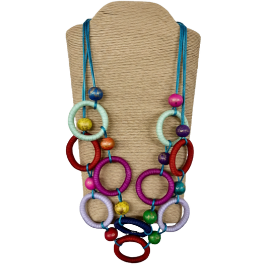 Multicolor Loop Statement Necklace