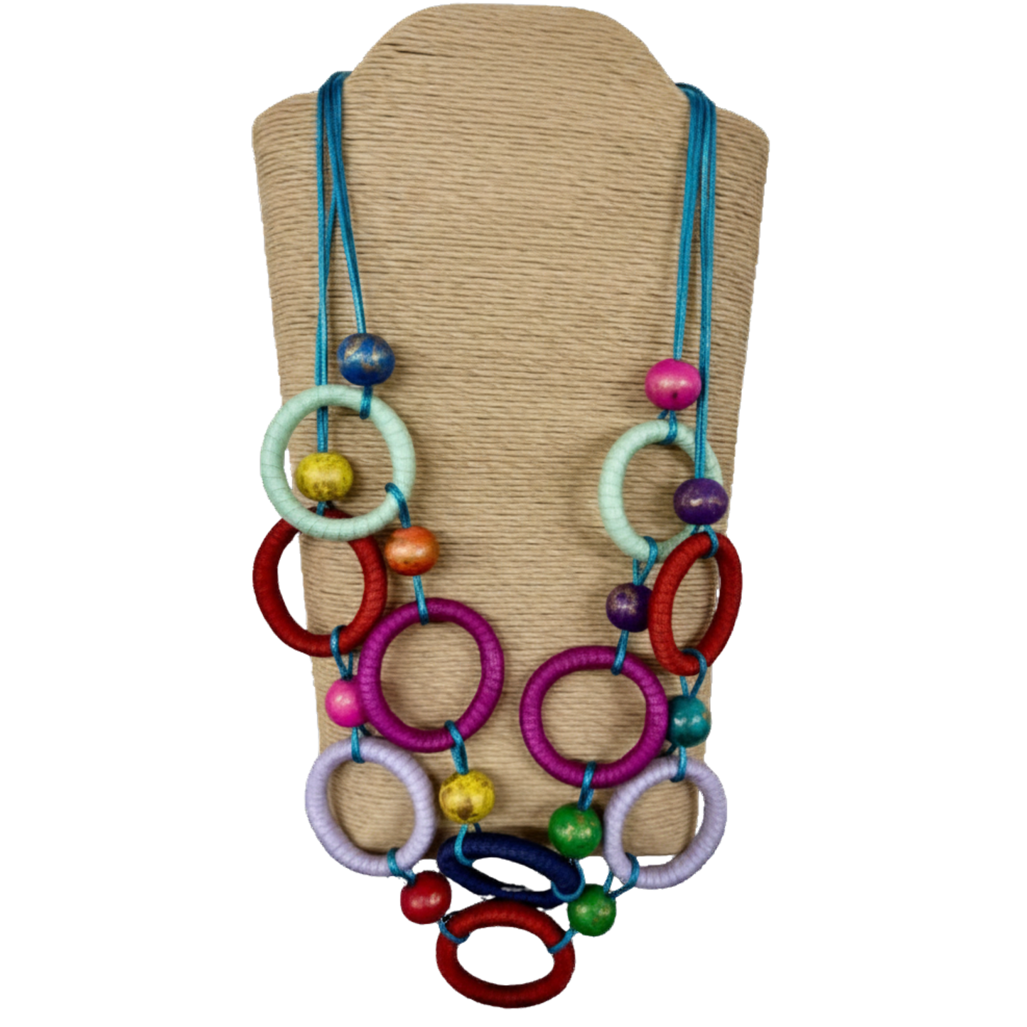 Multicolor Loop Statement Necklace