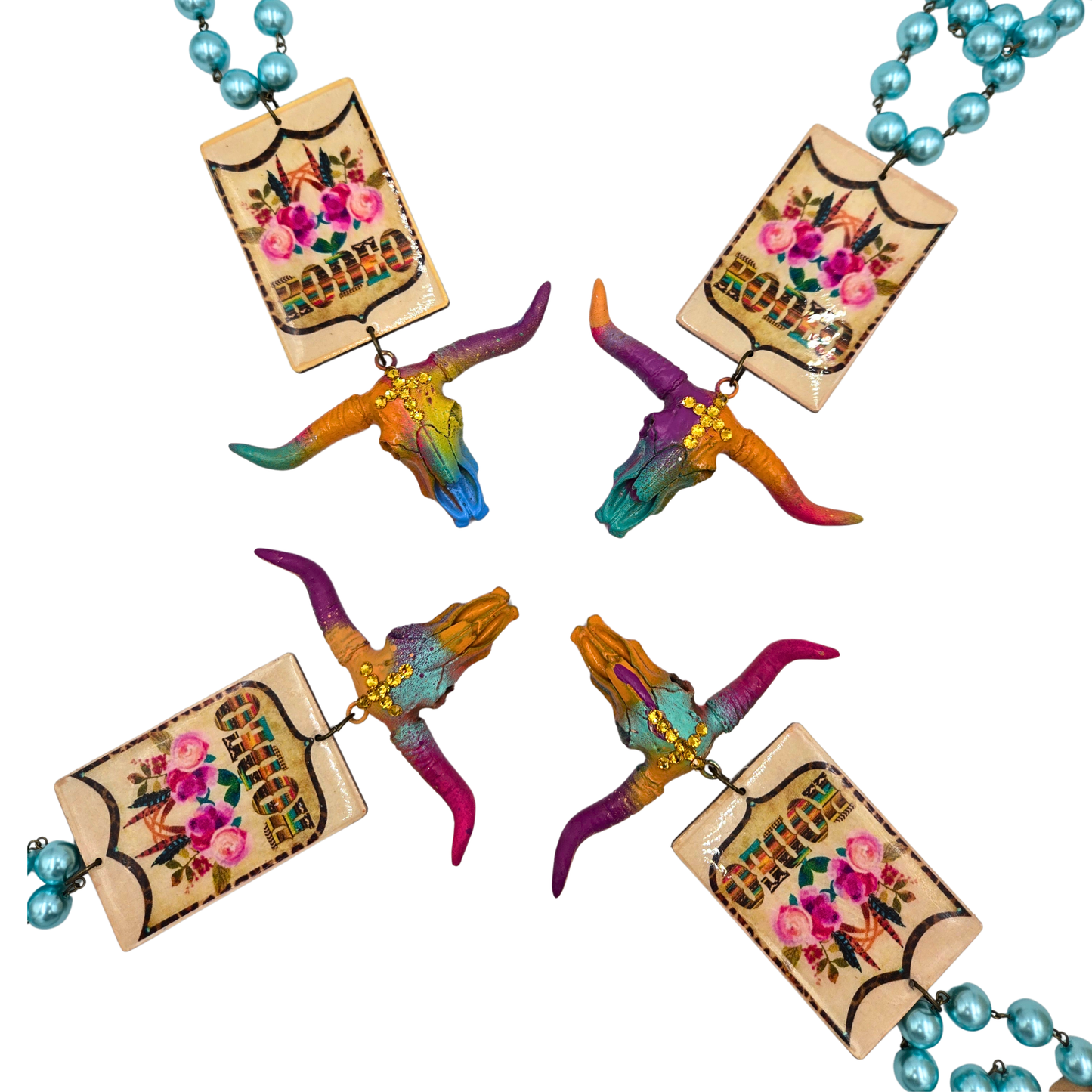 Gypsy South - Tie Dye Longhorn Necklace
