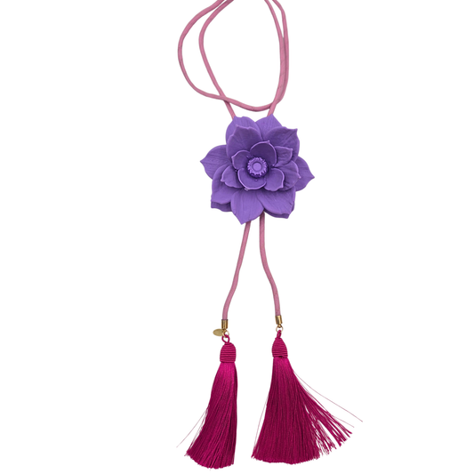 Rahya - Lotus Flower Bolo in Lavender with Bubblegum & Fuchsia