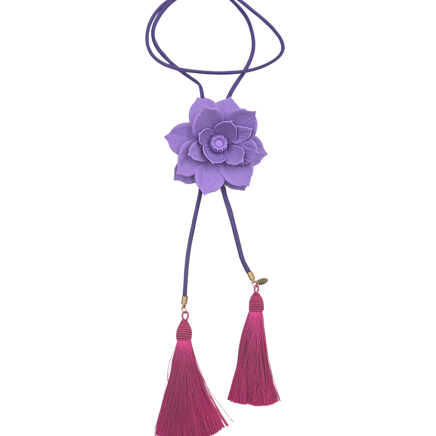Rahya - Lotus Flower Bolo in Lavender with Deep Purple & Fuchsia