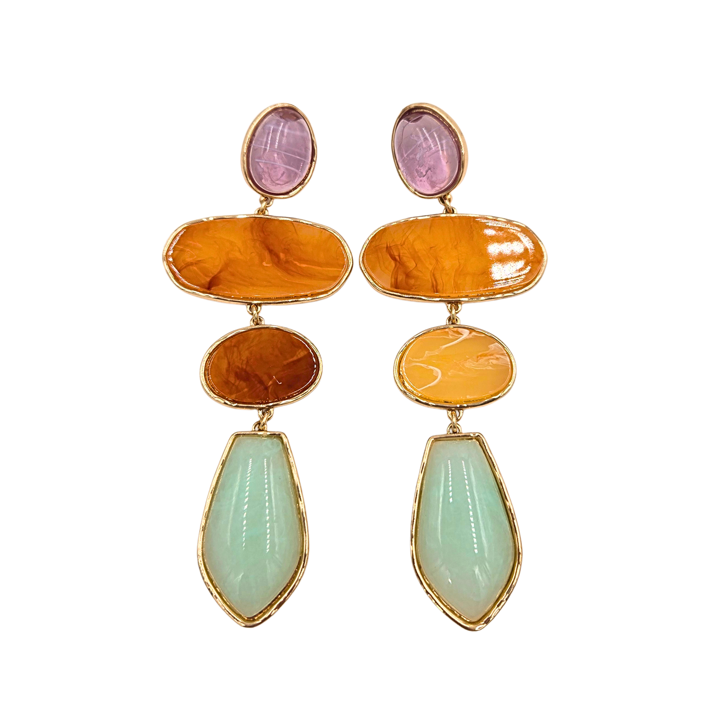 Jennifer Thames - Summer Daze Glass Chandelier Earrings