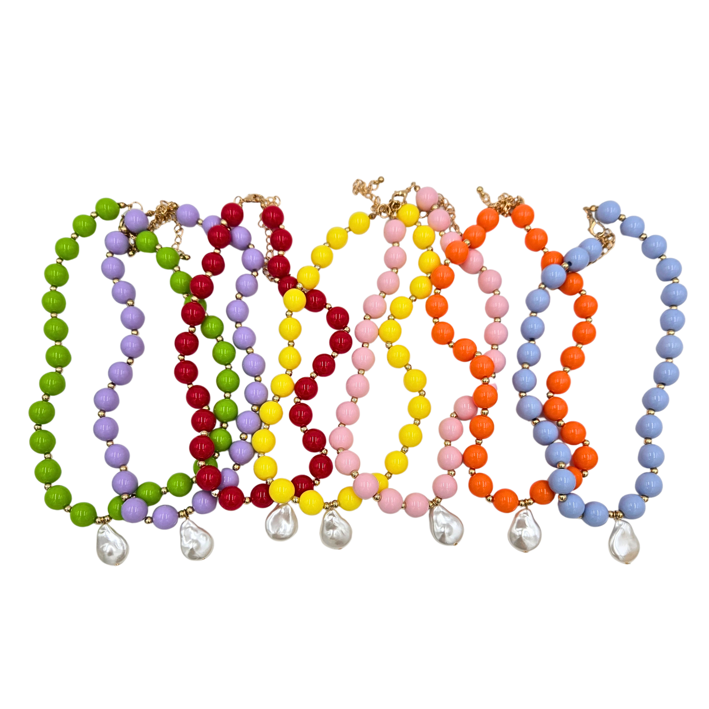 Boho Pearl Pendant Beaded Necklace (7 colors)