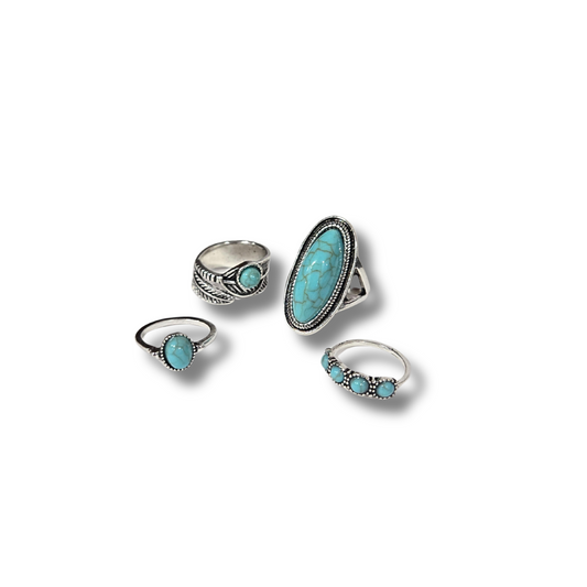 Free Spirit Turquiose Ring Stack