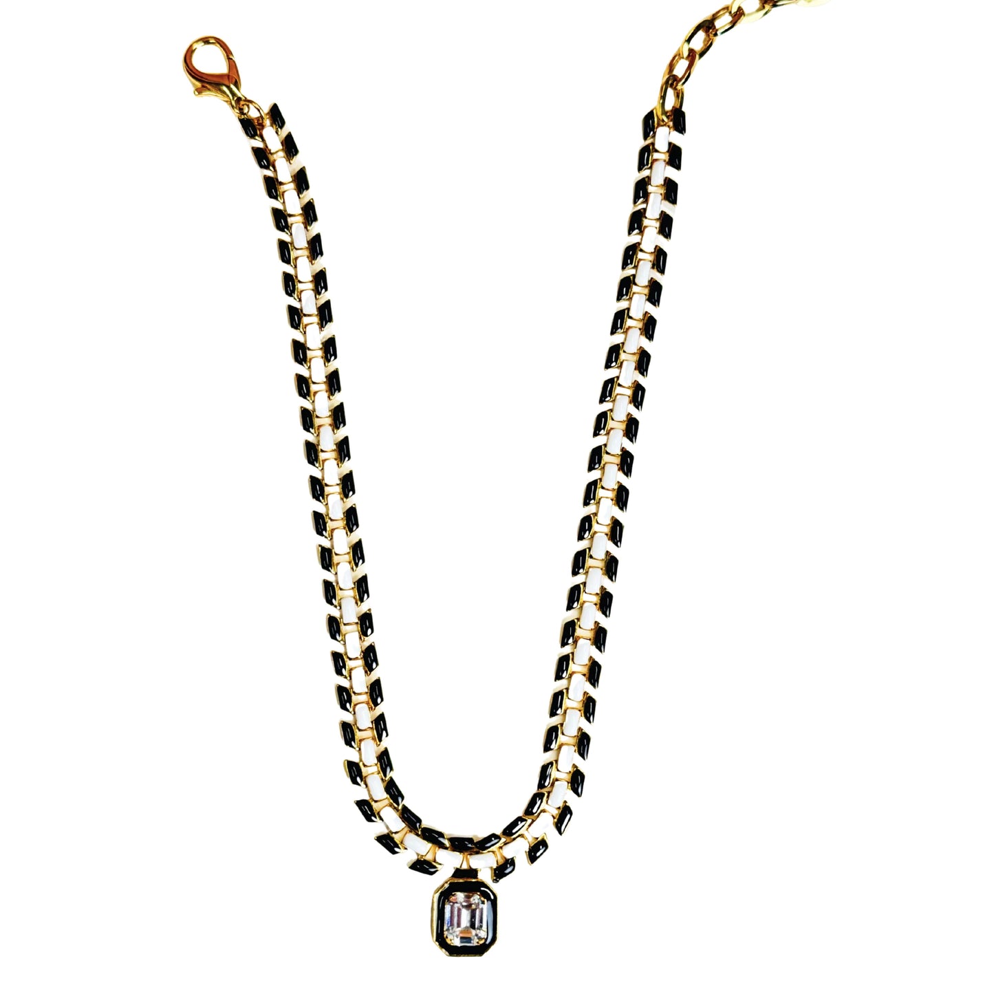 TOVA - The Dakota Dream Necklace - Black & White