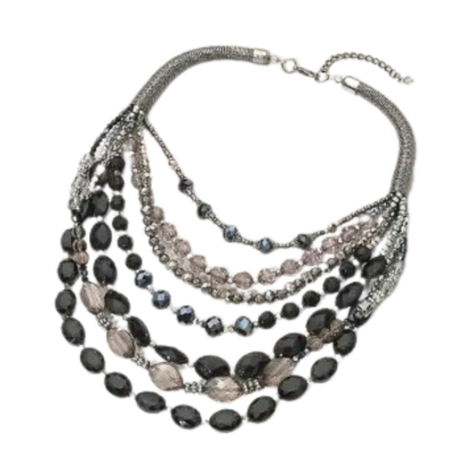 Midnight Cascade Layered Necklace