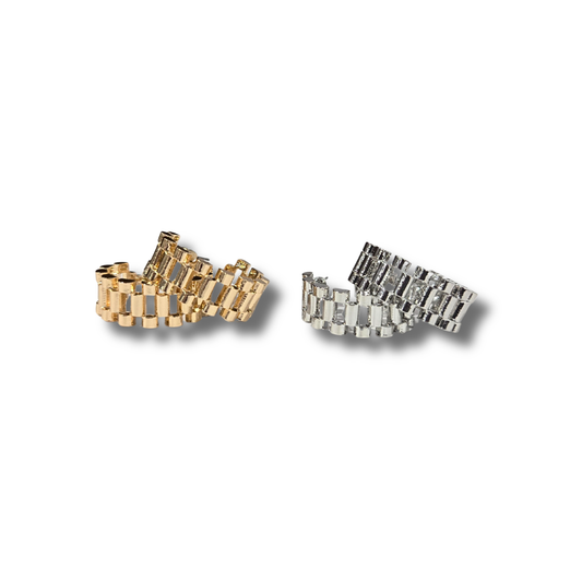 Chunky Watch Band Hoops (2 colors)