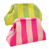Soho Stripe Design Clutch Bag Makeup Pouch (2 Colors)