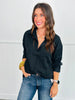 Black Kathryn Classic Button Down Up (Reg. & Plus)