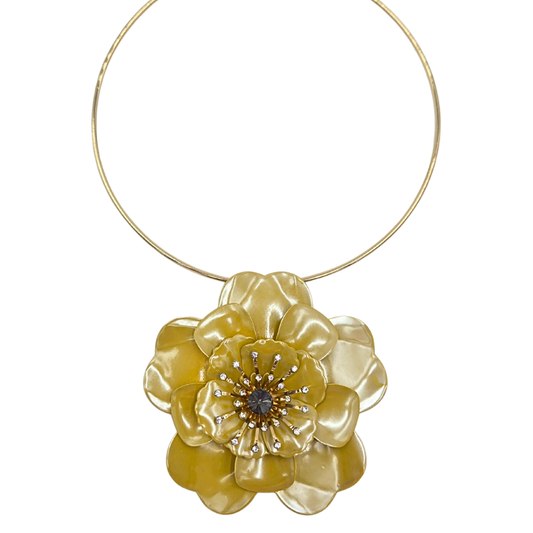 Yellow Flower Collar Necklace