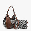 *DEAL* Nori Zebra Printed Hobo w/ Large Tassel