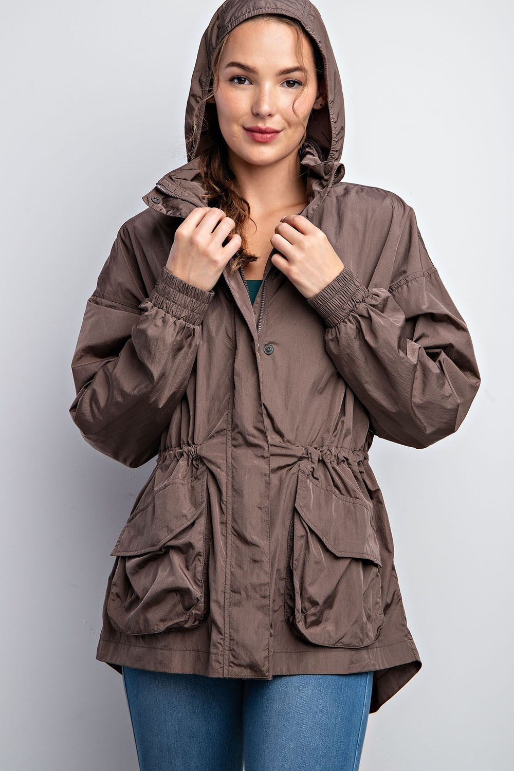 Zip Up Parachute Jacket (Reg.)- 4 Colors