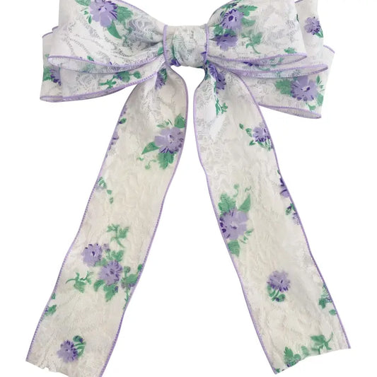 Floral Lace Bow - 2 Colors