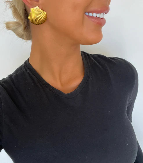 WP - Gold Shell Earrings