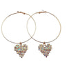 TJ - Dream Lover Heart Hoop Earrings - 2 colors
