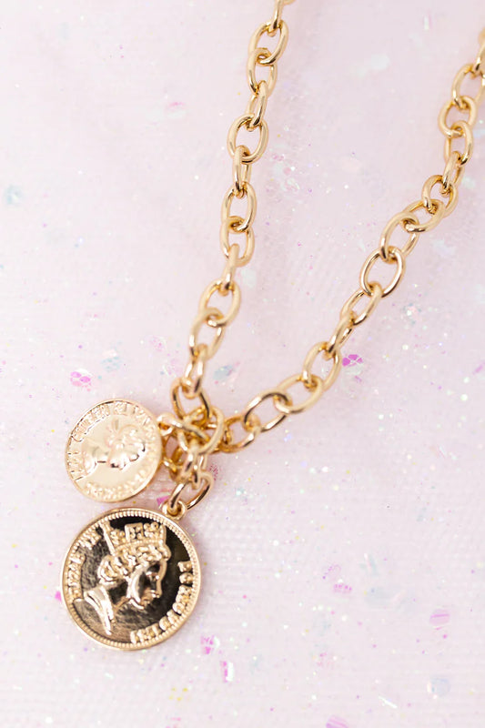Mary Kathryn - Double Royalty Coin Necklace - 2 Colors