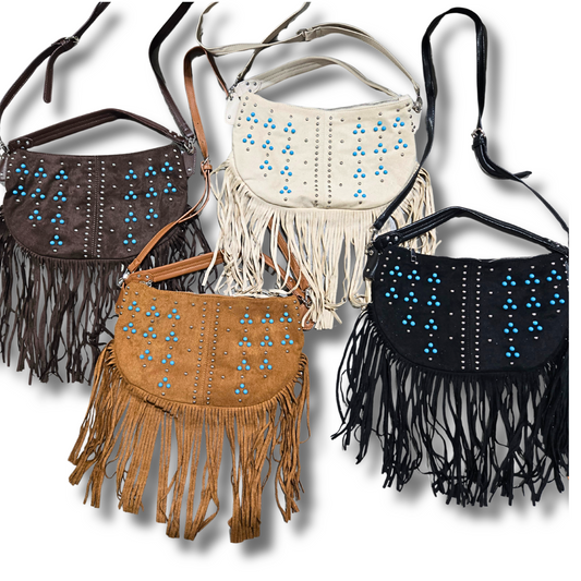 Western Whimsy Fringe Hobo Shoulder Bag (4 Colors)