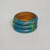 Bohemian Hand-Painted Wooden Bangle Set (6 Colors)