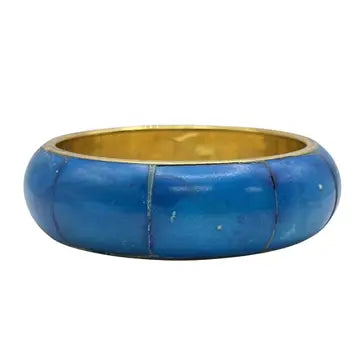 Brass Bangle with Colorful Bone (5 Colors)