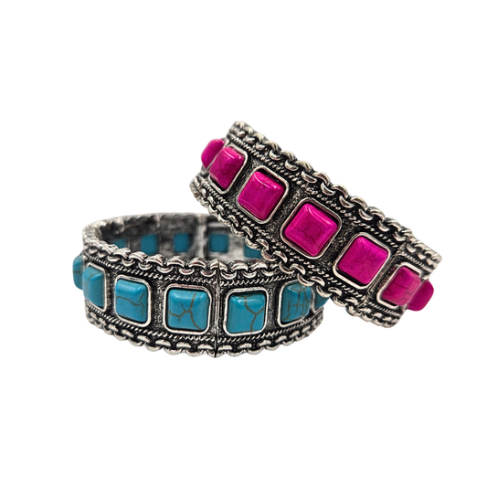 Boho Stone Stretch Bracelet (2 colors)