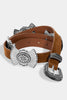 Flower Medallion Western Buckle Belt