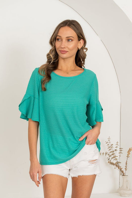 Ribbed Textured Top - 2 Colors