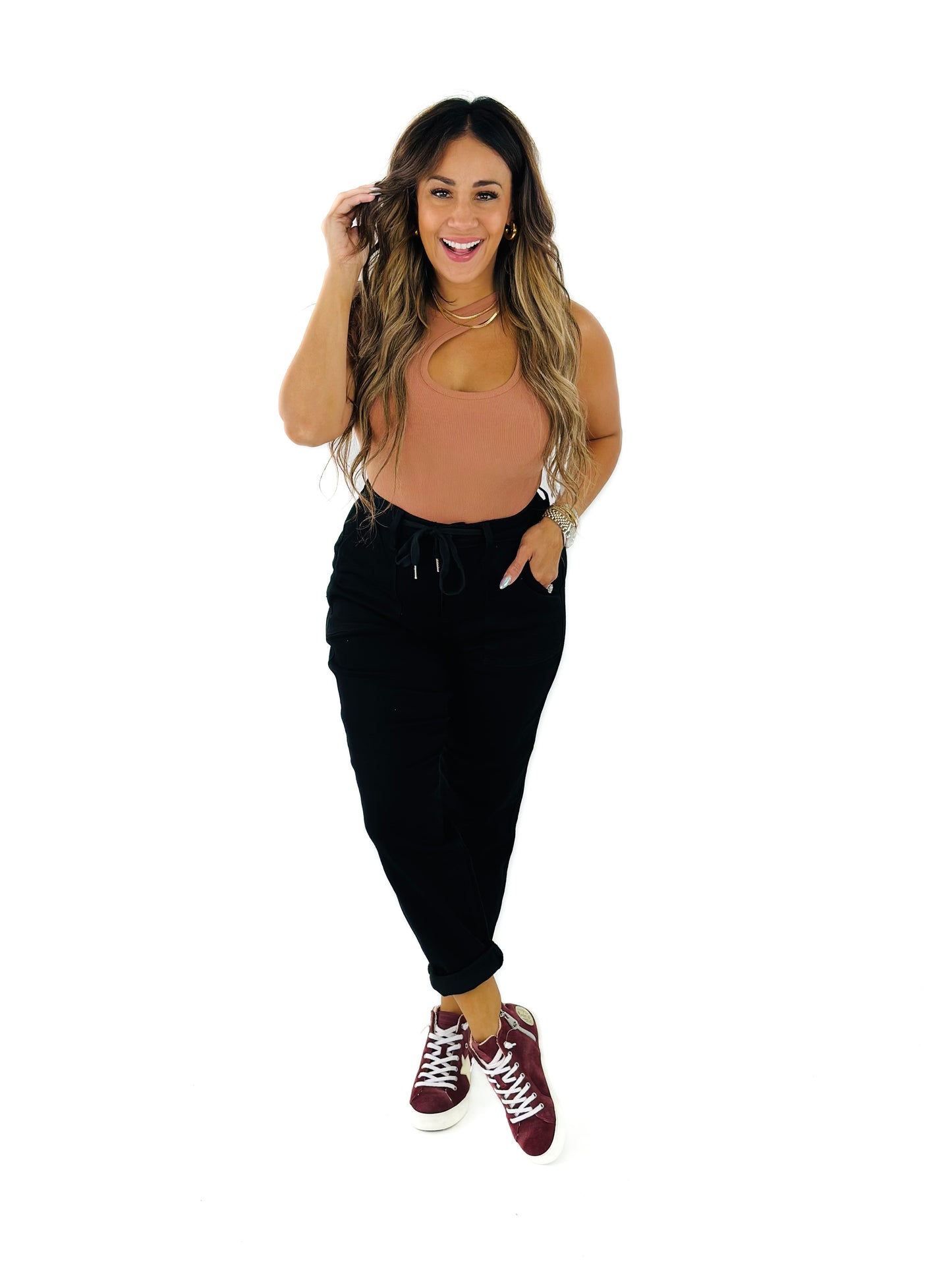 Judy Blue On The Go Black Joggers (Reg & Plus)