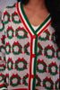 Ribbon Wreath Knit Cardigan (Reg. and Plus)