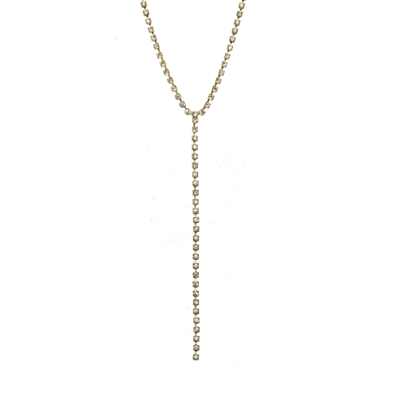 TOVA - The Kassandra Necklace - Antique Gold Clear