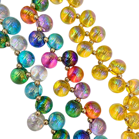 Iridescent Bubble Ball Bead Necklace (3 Colors)
