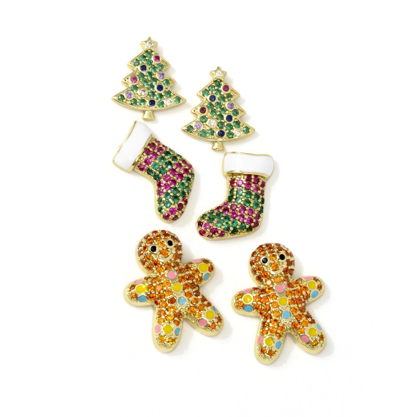 Gingerbread Man Earring Set