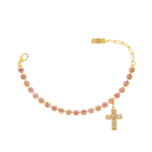 TOVA -The Baby Donatella Anklet in Light Rose Glimmer