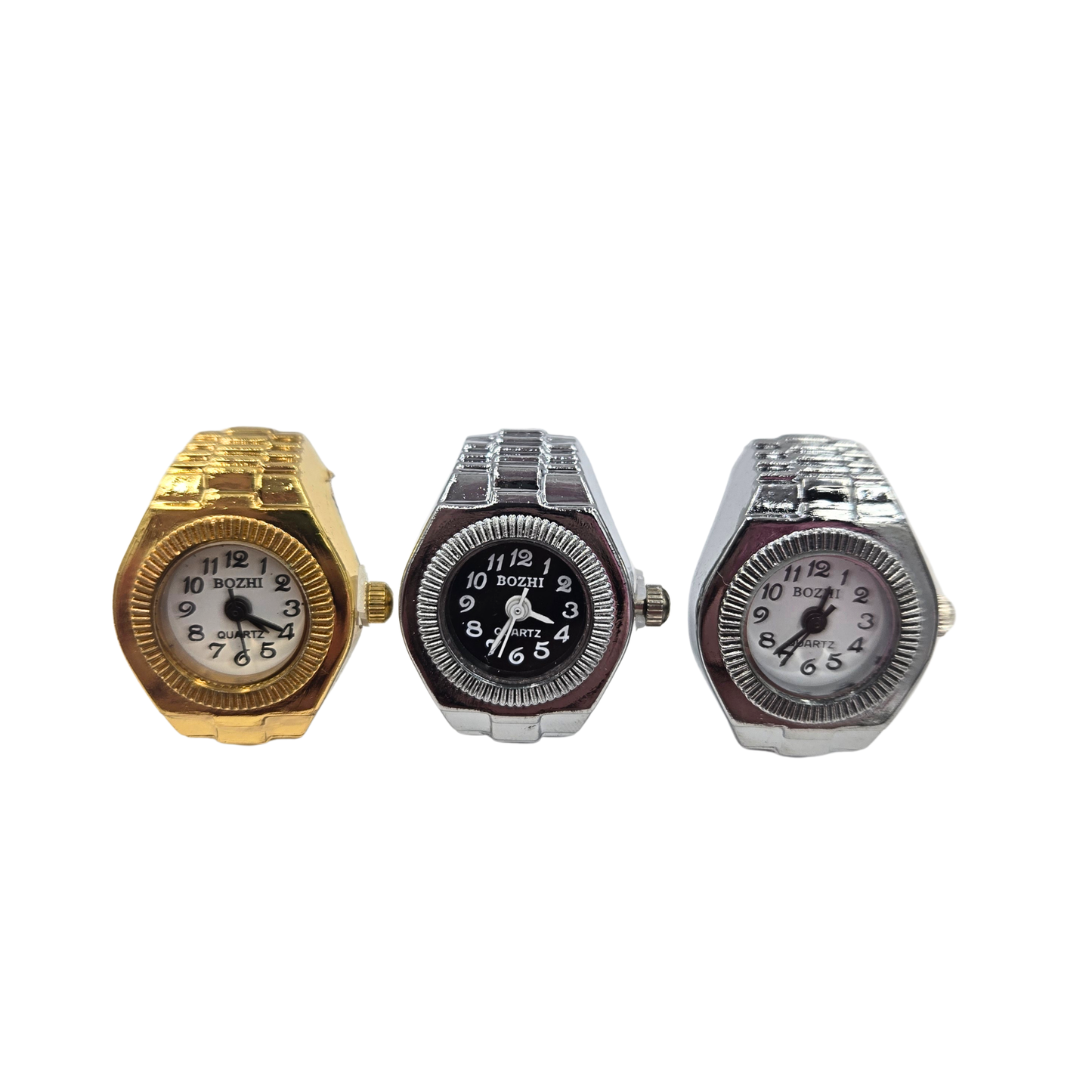 Round Face Stretch Ring Watch (3 colors)