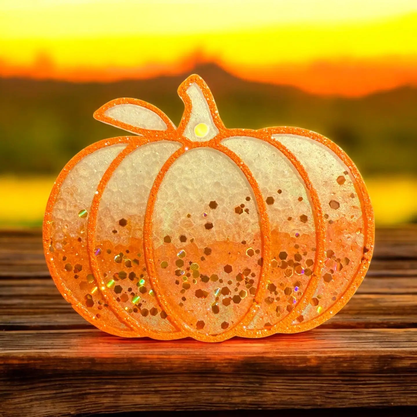 Orange Sparkle Pumpkin Freshie - Pumpkin Buttercream