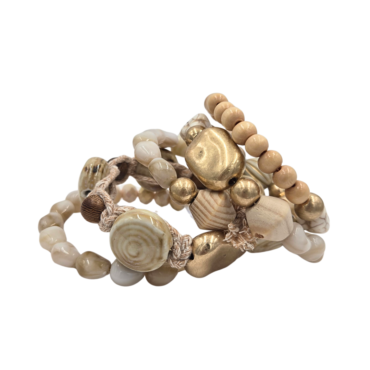 Stone & Bead Bohemian Wrap Bracelet