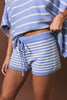 Blue/White Striped Drawstring Shorts (Reg.)