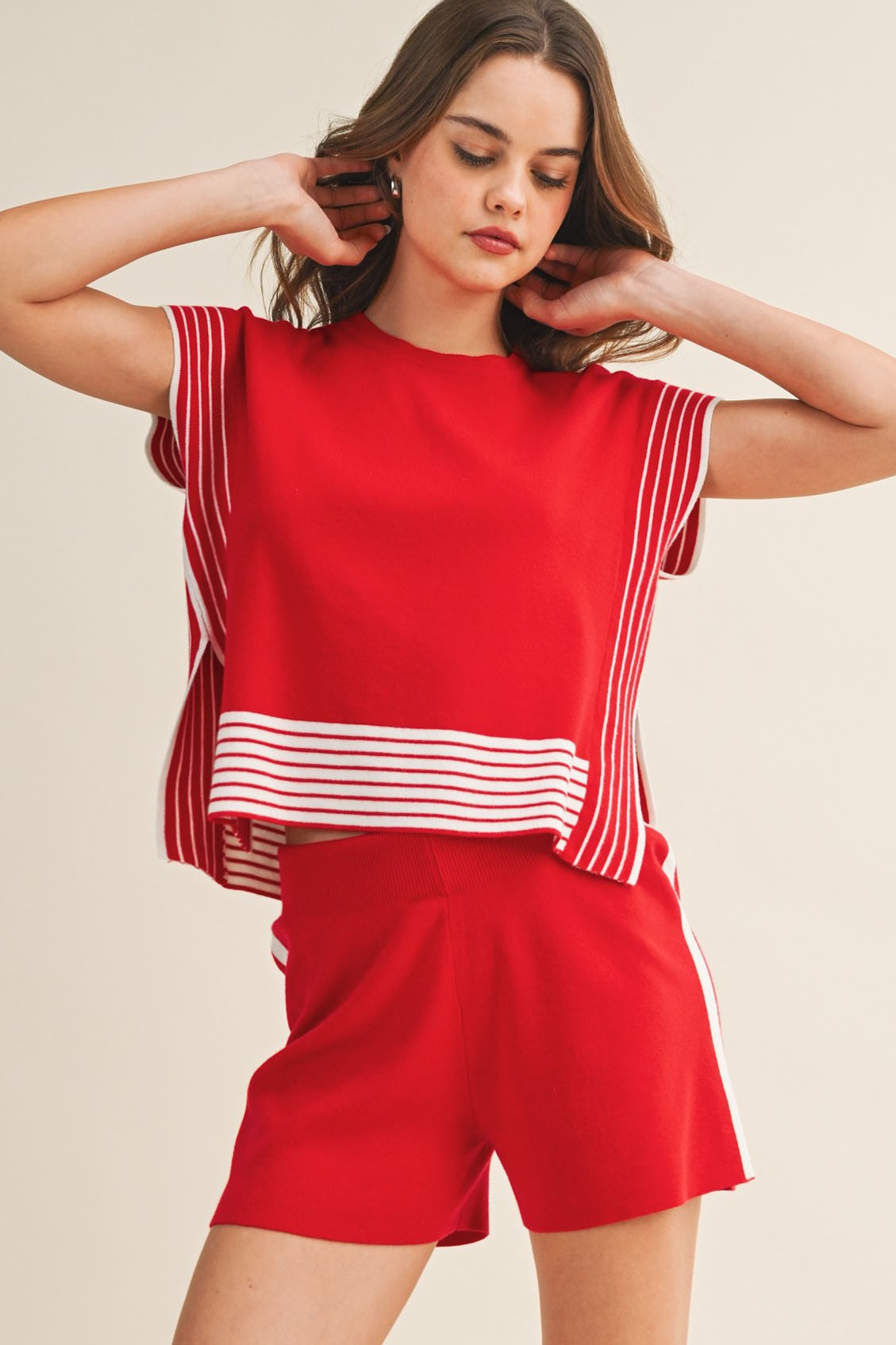 Red Beauty Coastal Club Top & Shorts Set (Reg.)