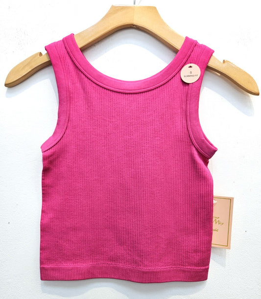 Ribbed Tank Top (Plus)-2 Colors